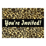 Leopard Print Customizable Invitations