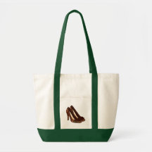 Leopard-Print Heels Tote Bags