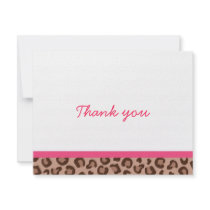 Leopard Print Jungle Thank You Note Cards