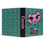 Leopard Print Kitty Binder