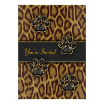 Leopard Print Party Template Announcement