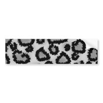 Leopard Print Pattern, Black and Grey. Bumper Sticker