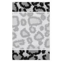 Leopard Print Pattern, Black and Grey. Full Color Flyer