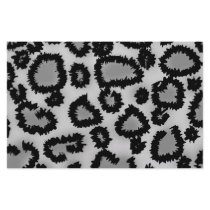 Leopard Print Pattern, Black and Grey. Stationery Paper