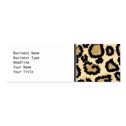 Leopard Print Pattern, Brown and Black. Business Card