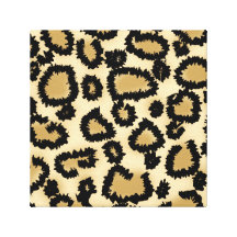 Leopard Print Pattern, Brown and Black. Gallery Wrapped Canvas