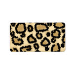 Leopard Print Pattern, Brown and Black. Address Label