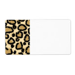 Leopard Print Pattern, Brown and Black. Shipping Labels