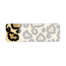 Leopard Print Pattern, Brown and Black. Labels