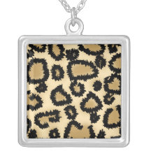 Leopard Print Pattern, Brown and Black. Pendant