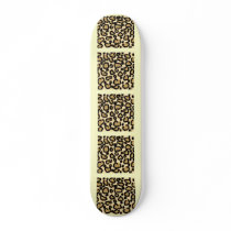 Leopard Print Pattern, Brown and Black. Skate Board Deck