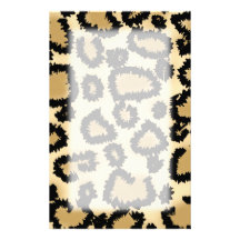 Leopard Print Pattern, Brown and Black. Stationery