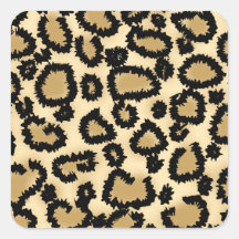 Leopard Print Pattern, Brown and Black. Stickers