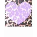 Leopard Print Pink Heart Women's Tee Shirt