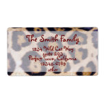 Leopard Print Real Fur Cat Pattern Label
