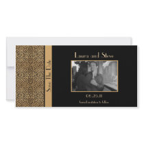 Leopard Print Save The Date Photo Card