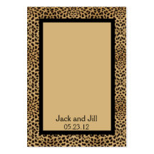 Leopard Print Seating Card Business Card Template