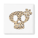 leopard print skull magnets