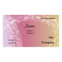 Leopard Print Swish Business Card, Name, Addres...