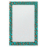 Leopard Print/teal/Add background colour!! stationery