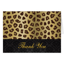 Leopard Print Thank You Card
