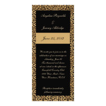 Leopard Print Wedding Invitation