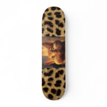 Leopard Print with Orange Tabby Cat