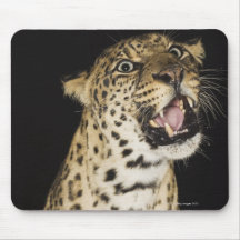 Leopard roaring mousepad