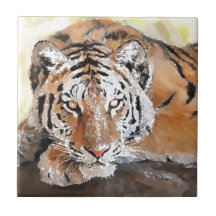 Leopard sitting tile