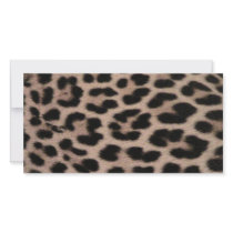 Leopard Skin background Photo Card Template