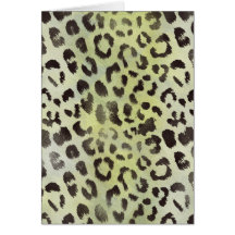 Leopard Skin in Lime Chartreuse Card
