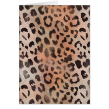 Leopard Skin in Tangerine Apricote Cards