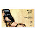 Leopard Skin Lingerie Pin-up Girl by Al Rio business cards