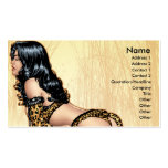 Leopard Skin Lingerie Pin-up Girl by Al Rio business cards