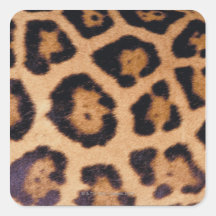 Leopard skin square stickers