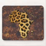 Leopard Spots Map of AFRICA Wildlife Mouse Pads