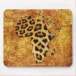 Leopard Spots Map of AFRICA Wildlife Mouse Pads