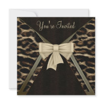 Leopard Womans Birthday Party Invite