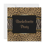 Leopard Zebra Bachelorette Party Custom Invite
