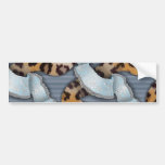 Leopards 'n Lace - blue - Bumper Stickers