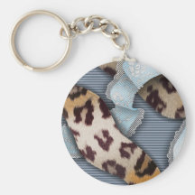Leopards 'n Lace - blue - Keychains
