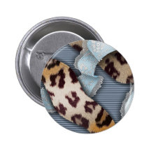 Leopards 'n Lace - blue - Pins