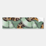 Leopards 'n Lace - green - Bumper Sticker