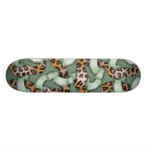Leopards 'n Lace - green - Skate Decks