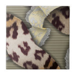 Leopards 'n Lace - ivory Ceramic Tile