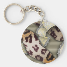 Leopards 'n Lace - ivory Key Chain
