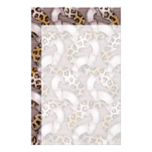 Leopards 'n Lace - pastel pink - Stationery Paper
