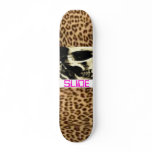 lepord print skull skateboards