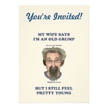 L'épouse de vieux bougon dit invitations personnalisées