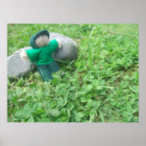 Leprachaun In Clover Poster